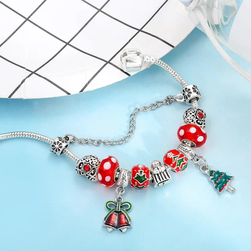 Silver Christmas Tree Bracelet
