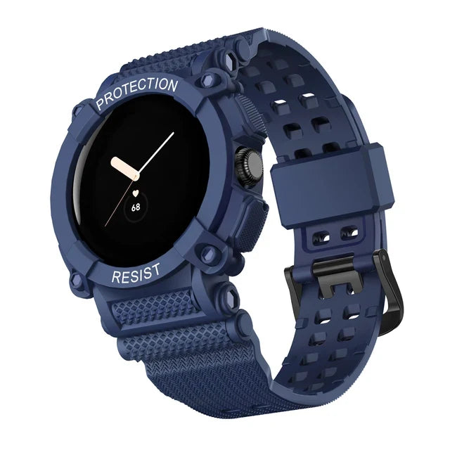 Solid Protective Smartwatch Band Google Pixel Watch 1 & 2 blue