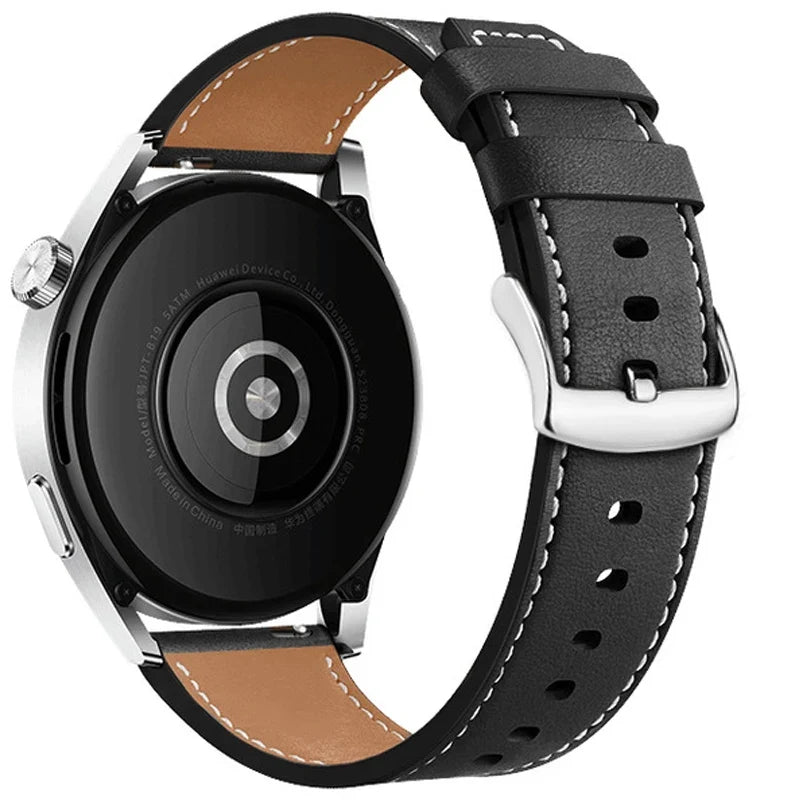 Replacement leather band for Google Pixel Watch 1, 2, 3, 4, 41mm, 45mm black