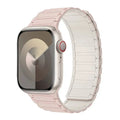 Magnetic replacement band for Apple Watch pink and white