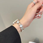 Replacement band for Apple Watch - silver clover design
