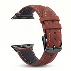Classic brown leather replacement band for Apple Watch