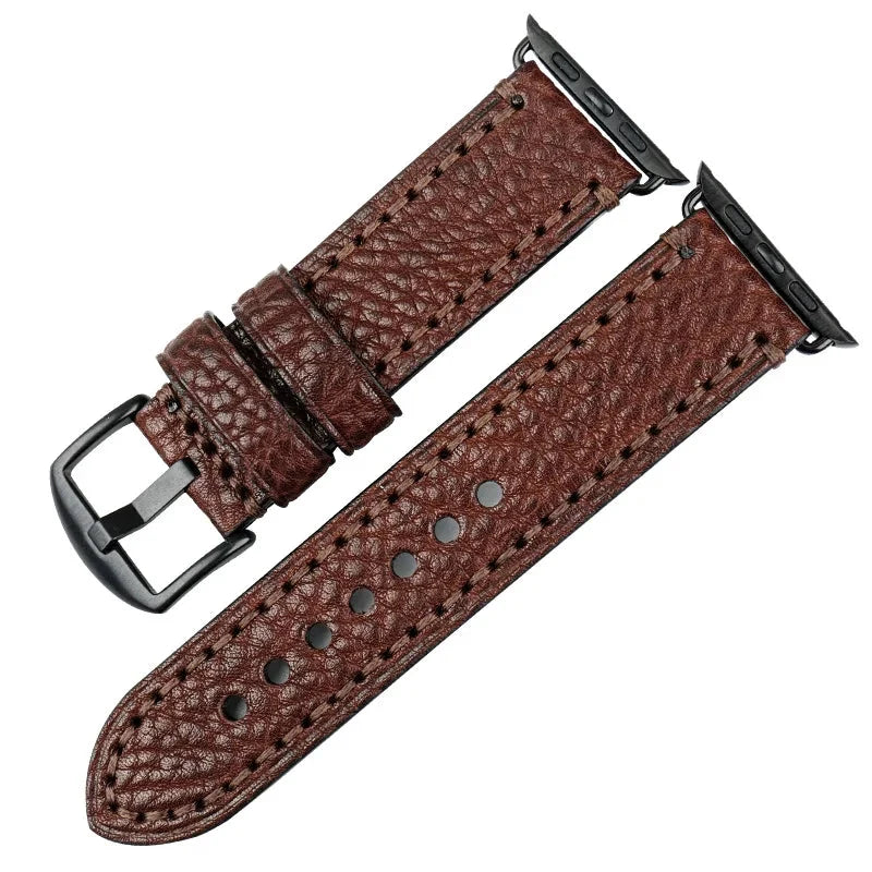 Replacement strap for Apple Watch in brown distressed leather