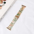 Replacement Apple Watch band in pink and green resin