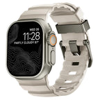 Thick white silicone replacement band for Apple Watch