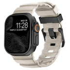 Thick white silicone replacement band for Apple Watch