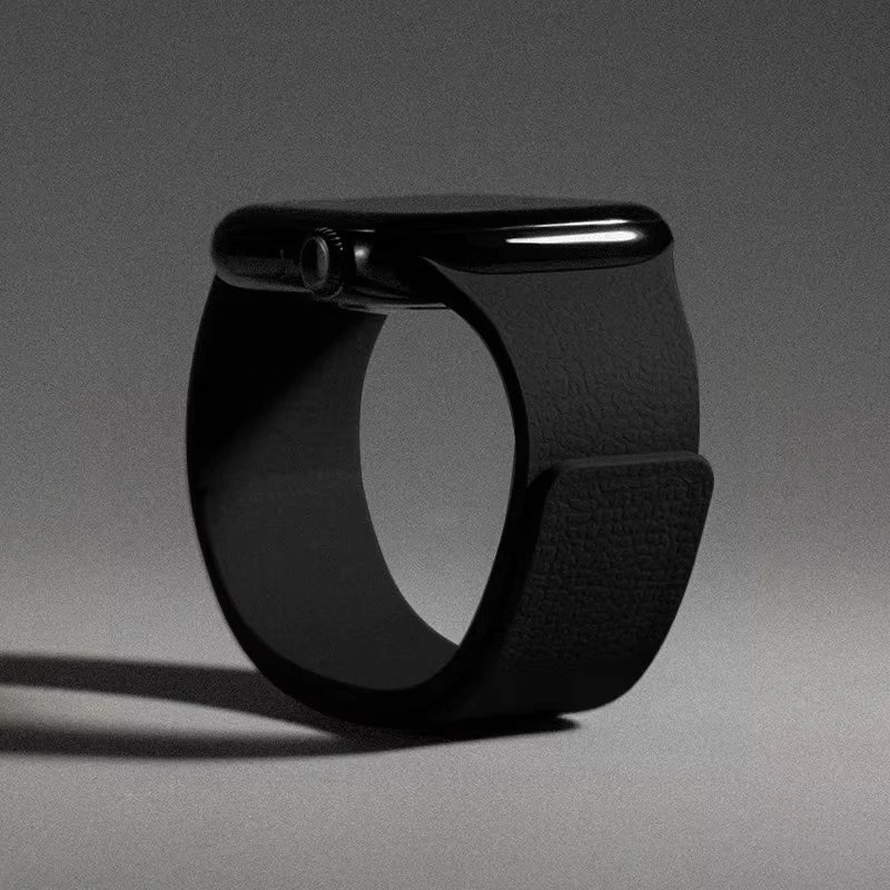 Replacement Apple Watch band in magnetic silicone black