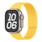 Replacement Apple Watch band in magnetic silicone yellow