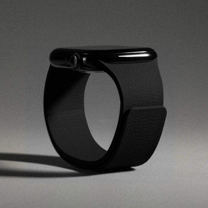 Replacement Apple Watch band in magnetic silicone black