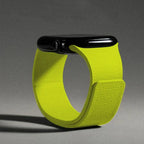 Replacement Apple Watch band in magnetic silicone neon yellow
