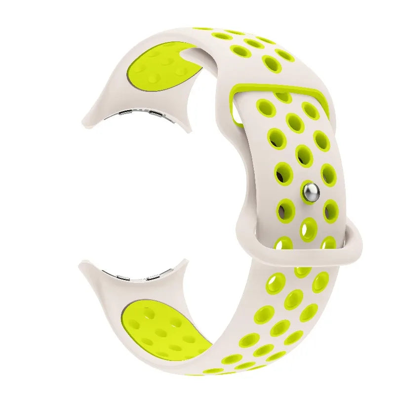 Replacement strap for Google Pixel Watch 1, 2, 3, 4 41mm 45mm white and green