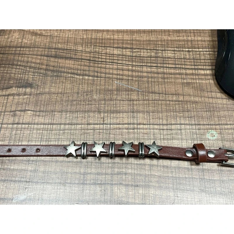 Vintage-Style Bracelet with Brown Stars