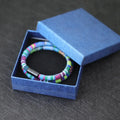 Multicolor Blue Ethnic Double Braided Bracelet