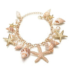 Elegant Bracelet with Gold Shells
