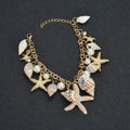 Elegant Bracelet with Gold Shells