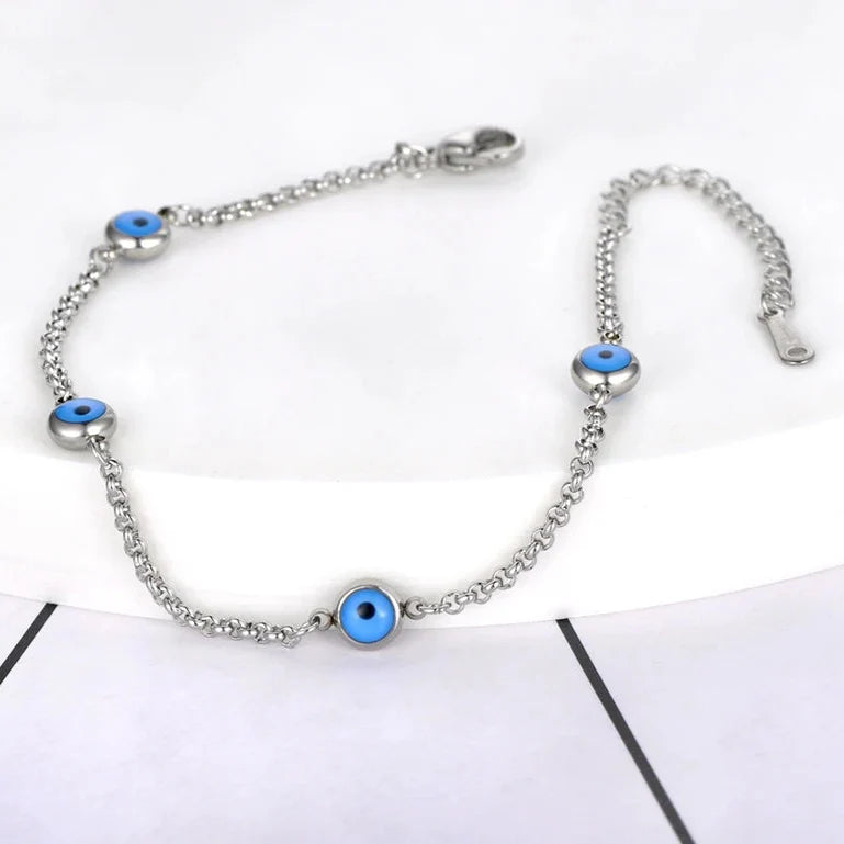 Elegant Turkish Evil Eye Bracelet silver