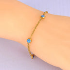 Elegant Turkish Evil Eye Bracelet or
