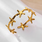 Elegant Seashell, Starfish, and Scallop Bracelet starfish gold