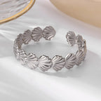 Elegant Seashell, Starfish, and Scallop Bracelet scallop silver