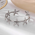 Elegant Seashell, Starfish, and Scallop Bracelet starfish silver