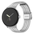 Stainless Steel Mesh Smartwatch Band for Google Pixel Watch 1 & 2 silver