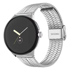 Stainless Steel Mesh Smartwatch Band for Google Pixel Watch 1 & 2 silver