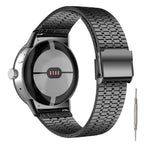 Stainless Steel Mesh Smartwatch Band for Google Pixel Watch 1 & 2 black
