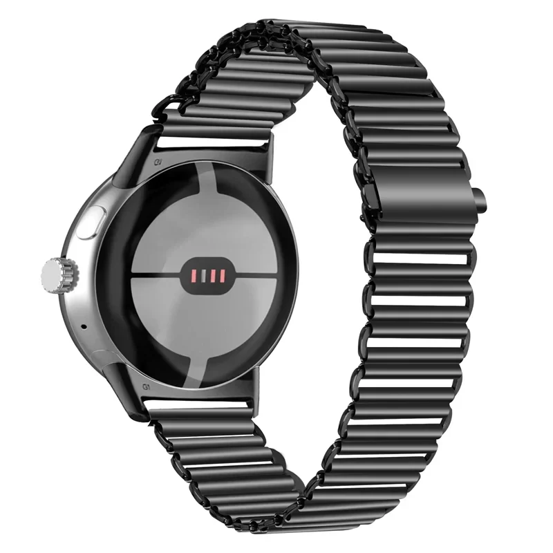 Hardened Steel Smartwatch Band for Google Pixel Watch 1 & 2 black