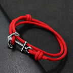 Red anchor rope bracelet