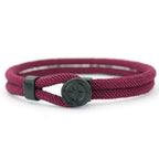 Black Compass Cord Bracelet Wind Rose burgundy