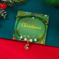 Cord Bracelet with Green Christmas Tree Pendant
