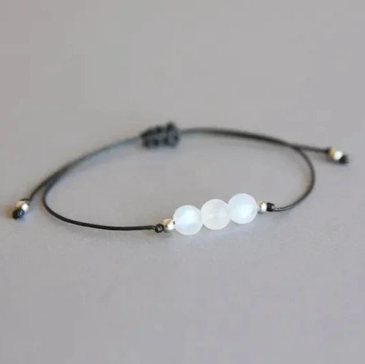 Moonstone Crystal and Rope Bracelet
