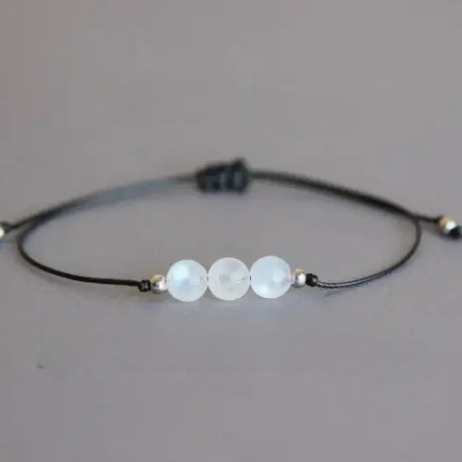 Moonstone Crystal and Rope Bracelet