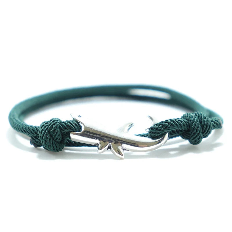 Green Shark Cord Bracelet