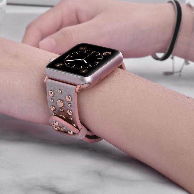 Rivet Leather Straps for Apple Watch