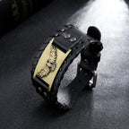 Black Eagle Leather Bracelet