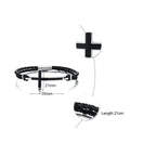Leather Bracelet with Christian Cross