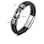 Leather knot bracelet for men 