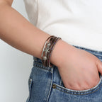 Brown shell and starfish leather bracelet