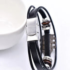Rock'n'roll guitar leather bracelet