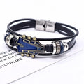Rock'n'roll guitar leather bracelet