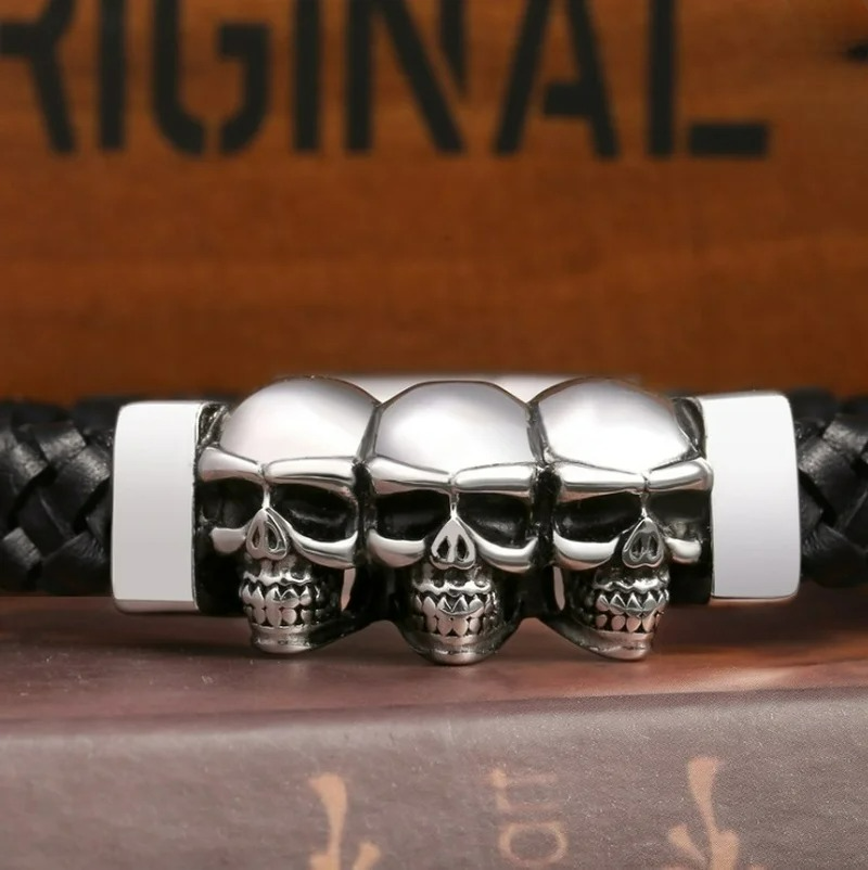 Skull Leather Bracelet