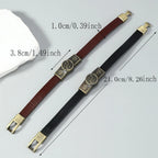 Yin Yang Leather Bracelet