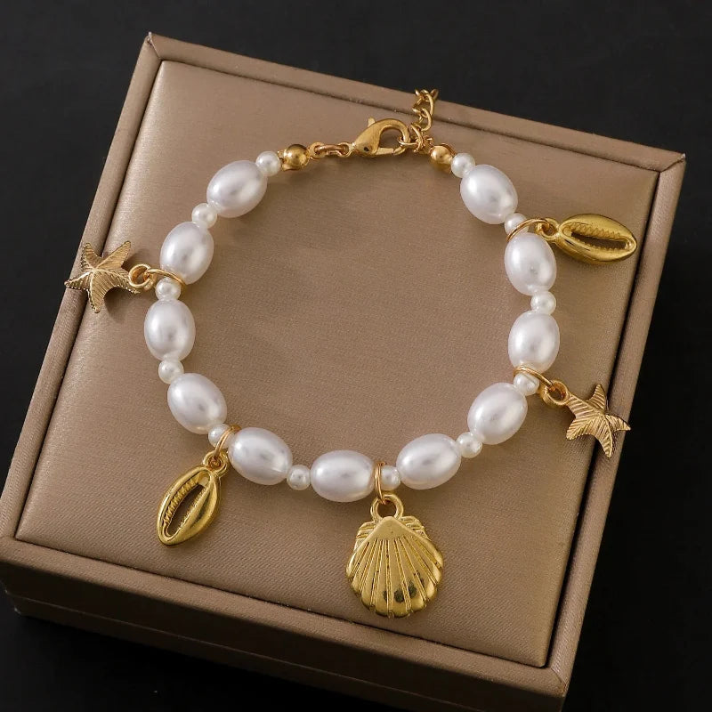 Beaded Bracelet with Shells