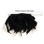 Black misty pink feather bracelet