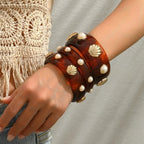 Amber shell resin bracelet