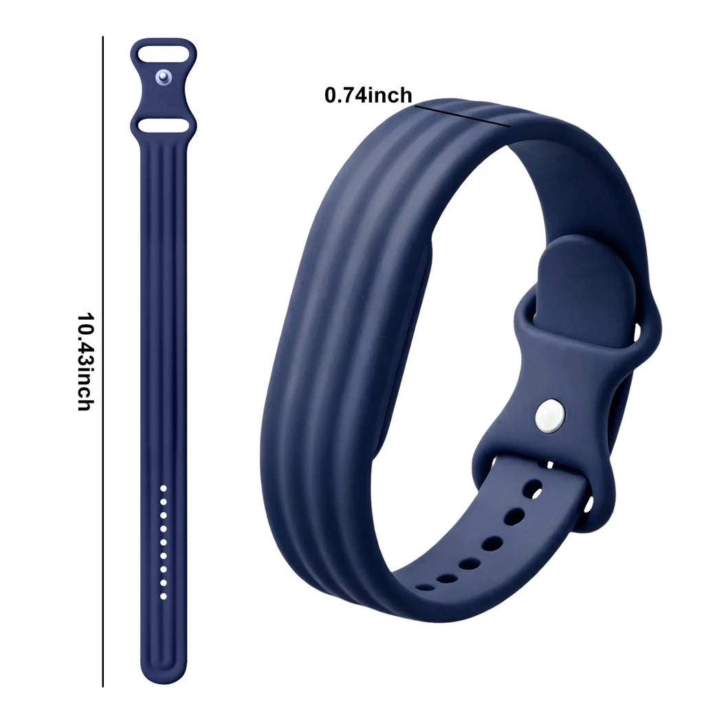 Navy blue silicone strap for Google Fitbit Air watch