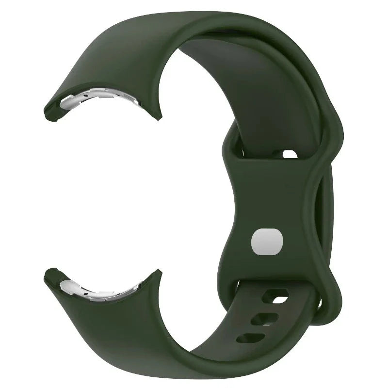 Silicone Smartwatch Band for Google Pixel Watch 1 & 2 army green