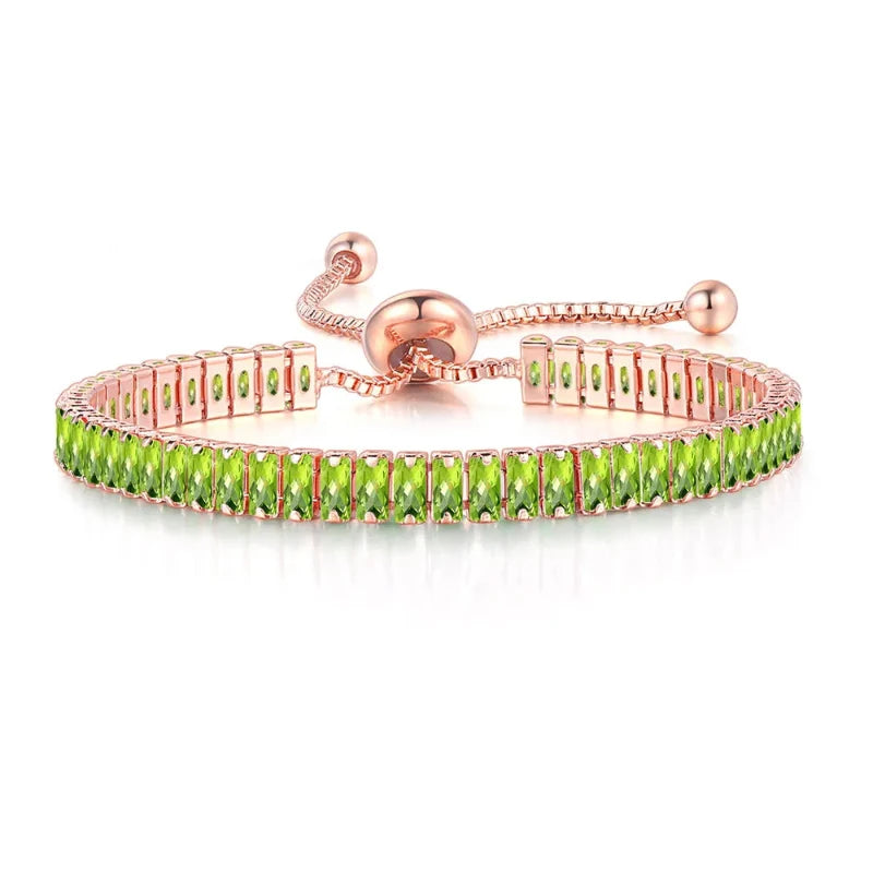 Colorful Zircon Birthstone Bracelet