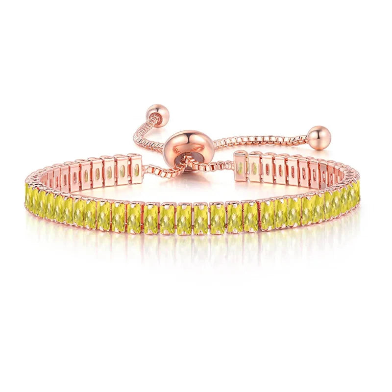 Colorful Zircon Birthstone Bracelet
